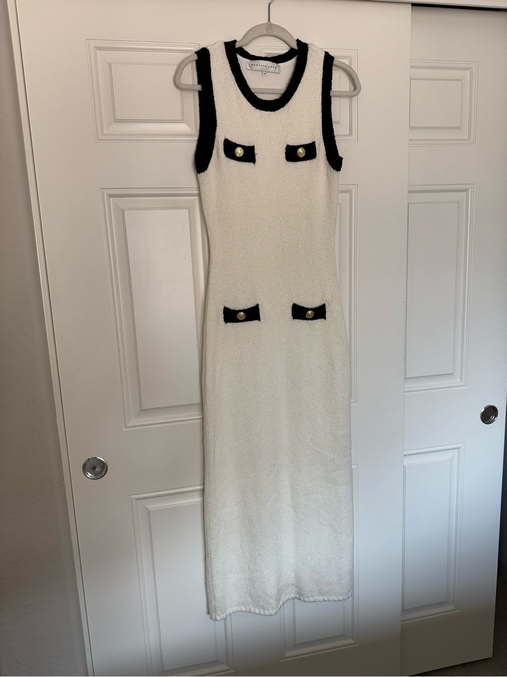 Endless Rose Cream Crochet Knit Midi Dress - Picture 8 of 9